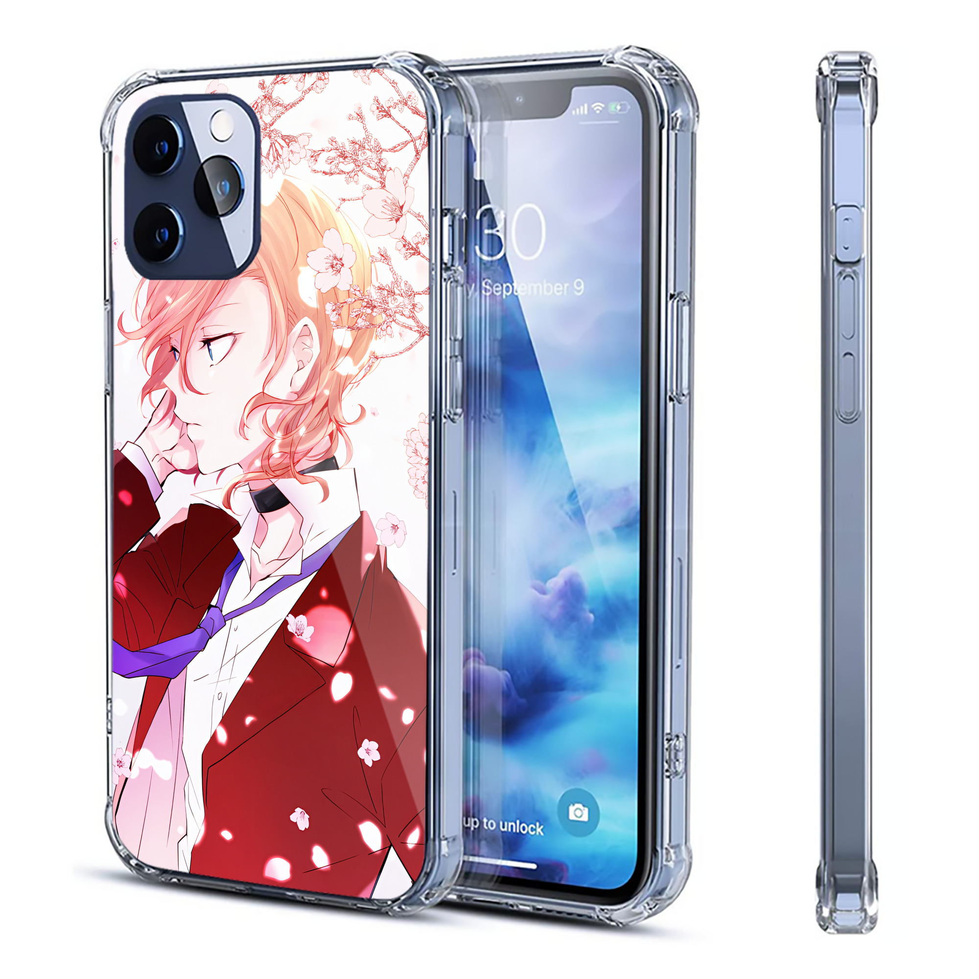 （画像用） 文豪ストレイドッグス Bungo Stray Dogs 【iPhone 12シリーズ対応】透明スマホケース（クリアソフトケース）